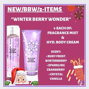 🔥"WINTER BERRY WONDER" 2-ITEMS MIST & HYD CREAM  NEW/BBW
